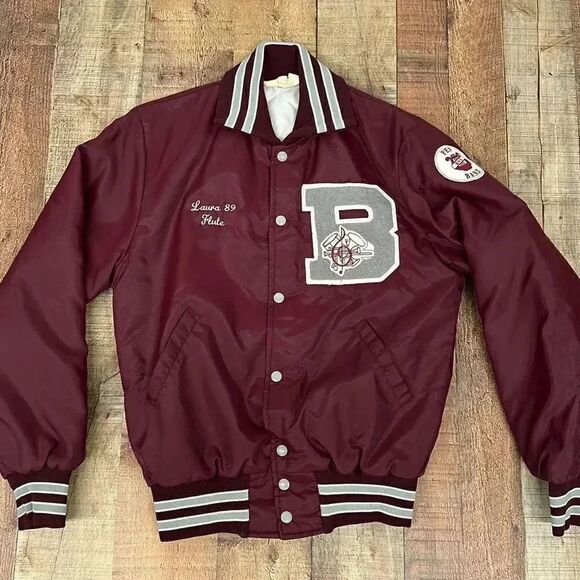 Vintage Neff Band Jacket Made In The USA Sz Small Maroon - Picture 4 of 13